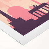 Berlin Retro Travel Poster | Iconic Landmarks & Skyline Art