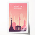 Berlin Retro Travel Poster | Iconic Landmarks & Skyline Art