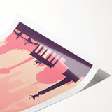 Berlin Retro Travel Poster | Iconic Landmarks & Skyline Art