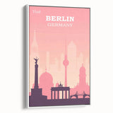 Berlin Retro Travel Poster | Iconic Landmarks & Skyline Art