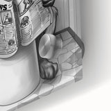 German Shepherd Bathroom Wall Art - Fun Black and White Decor