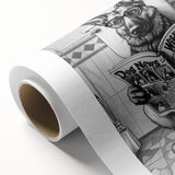 German Shepherd Bathroom Wall Art - Fun Black and White Decor