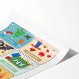 Months of the Year Learning Wall Art - Kids Educational Poster