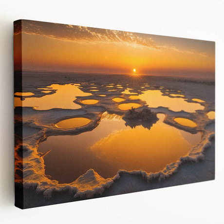 Large art depicting a serene Ethiopian landscape on stretched canvas, with earthy tones, ideal for kitchen wall art.