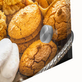 Large abstract wall art depicting a Moroccan landscape in mid-century modernist style, ideal for dining room art.