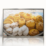 Art deco poster of Moroccan scenery in silver frame on acrylic, featuring earth tones, ideal for modern art wall decor.