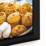 Textured black wall art depicting a Moroccan landscape in vibrant colors on a framed canvas, ideal for living room decor.