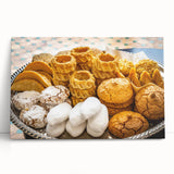 Black and white stretched canvas featuring Moroccan scenery, ideal for kitchen wall art or bedroom ambiance.