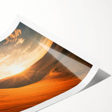 Extra large rolled print featuring stylized line art flowers in muted earth tones, ideal for large living room wall art.