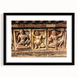 Extra large framed abstract print featuring colorful, textured scenery of Bangladesh, ideal for living room decor.