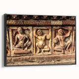 Black and white framed canvas of a Bangladesh landscape, ideal for bedroom wall decor.