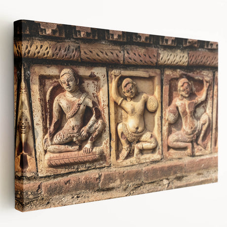 Large stretched canvas featuring a vibrant scene of Bangladesh's landscape, ideal for kitchen wall art.