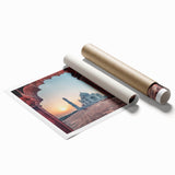Extra large rolled print of a floral scene in vibrant colors, ideal for classy bathroom or large living room wall art.