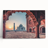 Black and white large canvas print of an Indian landscape, suitable as kitchen wall art or bedroom decor.