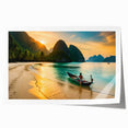 Extra large rolled print of a Philippine landscape with vibrant green hues, ideal for art wall dining room.