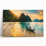 Large black and white wall art on stretched canvas featuring a serene Philippine landscape.