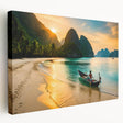 Large canvas print of a serene Philippine landscape in soft green and blue tones, ideal for kitchen wall art.
