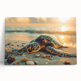 Black and white photograph of a serene Caribbean beach on a large stretched canvas, ideal for kitchen wall art.