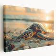 Side view of a stretched canvas featuring a Caribbean Puerto Rican scenery, ideal for kitchen wall art.