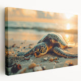 Side view of a stretched canvas featuring a Caribbean Puerto Rican scenery, ideal for kitchen wall art.
