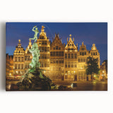 Black and white stretched canvas featuring a scenic European landscape, ideal for kitchen wall art or bedroom decor.