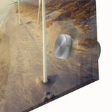 Large abstract wall art print of a European scenery in Denmark with muted earth tones on acrylic glass.