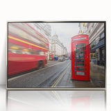 Large art print of London scenery in muted colors on a framed acrylic, ideal for modern art wall decor.
