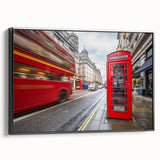 Black and white wall art featuring a vintage poster of the London skyline on framed canvas, suitable for bedroom decor.