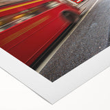 Art Deco poster of London scenery in muted earth tones on rolled canvas, ideal for dining room decor.