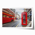 Extra large rolled print of London scenery with vibrant floral elements, ideal for art wall dining room.