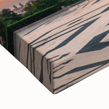 Black and white landscape art painting of Paris on large stretched canvas, ideal for bedroom wall decor.