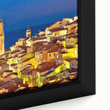 Extra large black wall art featuring a textured Provence scenery in colorful, vibrant tones, ideal for living room decor.