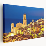 Scenic Provence landscape on stretched canvas, featuring soft pastel shades, ideal for kitchen wall art.