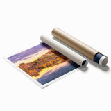 Extra large rolled print of a serene French countryside scene with vibrant floral elements.