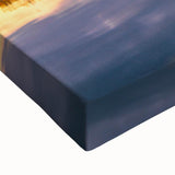 Large art of a black and white landscape painting depicting Southern France on stretched canvas.