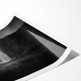 Extra large wall art featuring line art flowers in subtle tones on a rolled print, suitable for large living room decor.