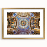 Abstract art print of Rome with muted earth tones on a framed canvas, ideal for dining room decor.