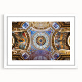 Textured art print of Rome scenery in abstract style with muted earth tones, framed with a white mat, ideal for bedroom art.