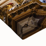 Black and white landscape art painting of Rome on stretched canvas, ideal for bedroom decor.