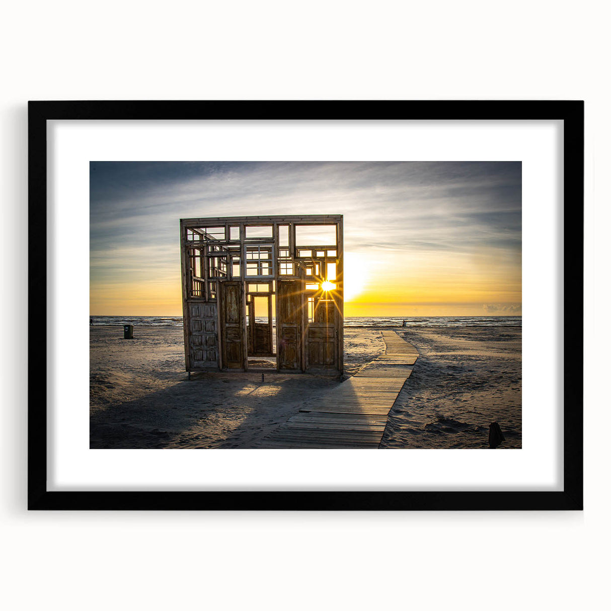 Colorful abstract art print of a European scenery in Latvia, with vibrant hues on a textured, extra large canvas.