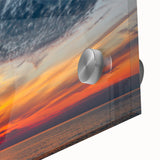 Acrylic glass print of a European Lithuanian landscape in muted earth tones, ideal for bedroom or dining room art.