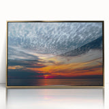 Art deco poster featuring a scenic European landscape in muted gold tones, acrylic framed, ideal for modern art wall decor.