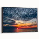 Black and white framed canvas of a vintage European landscape, ideal for bedroom wall art.