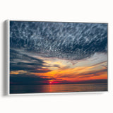 Vintage poster art of a scenic European landscape in Lithuania on extra large framed canvas.