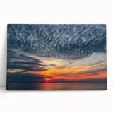 Large black and white photo of a European Lithuanian scenery on stretched canvas, ideal for kitchen wall art.