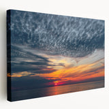 Lithuanian countryside landscape on large stretched canvas, featuring muted green and earth tones.