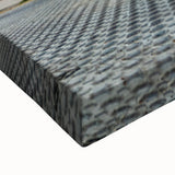 Large art of a black and white landscape painting of Barcelona on stretched canvas, suitable for bedroom wall decor.