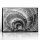 Large abstract wall art depicting the Vatican scenery in muted gray tones on a framed acrylic.
