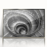 Mid-century modernist art depicting the Vatican in muted earth tones on a framed acrylic, suitable for modern art wall decor.
