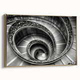 Framed canvas of a vintage-style landscape painting depicting the Vatican, with muted gold and black tones.